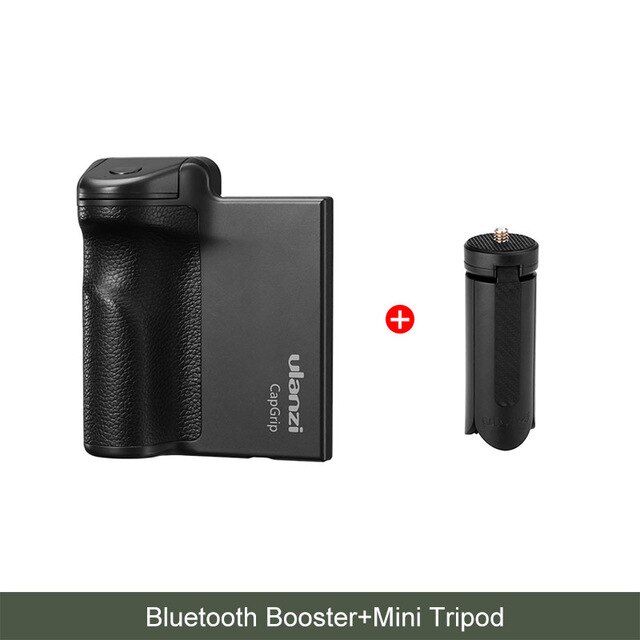 Ulanzi Smartphone Tripod Mount Met Afstandsbediening, Selfie Stok Statief Monopod Hoofd Adapter Telefoon Houder Handvat Grip: Black tripod