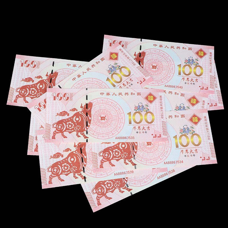 Year Commemorative Note Ox Commemorative Coin Souvenir Decor