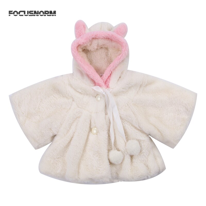 Leuke Baby Peuter Meisje Warme Fleece Winter 3D Ear Kapmantel Snowsuits Jas Mantel Kleding voor Meisjes