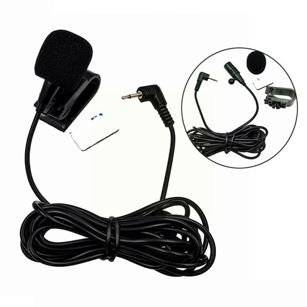 Car Audio Microphone 2.5mm Clip Jack Plug Mic Stereo Professionals DVD External For Auto Wired Mini 4m Radio Microphone B2O7