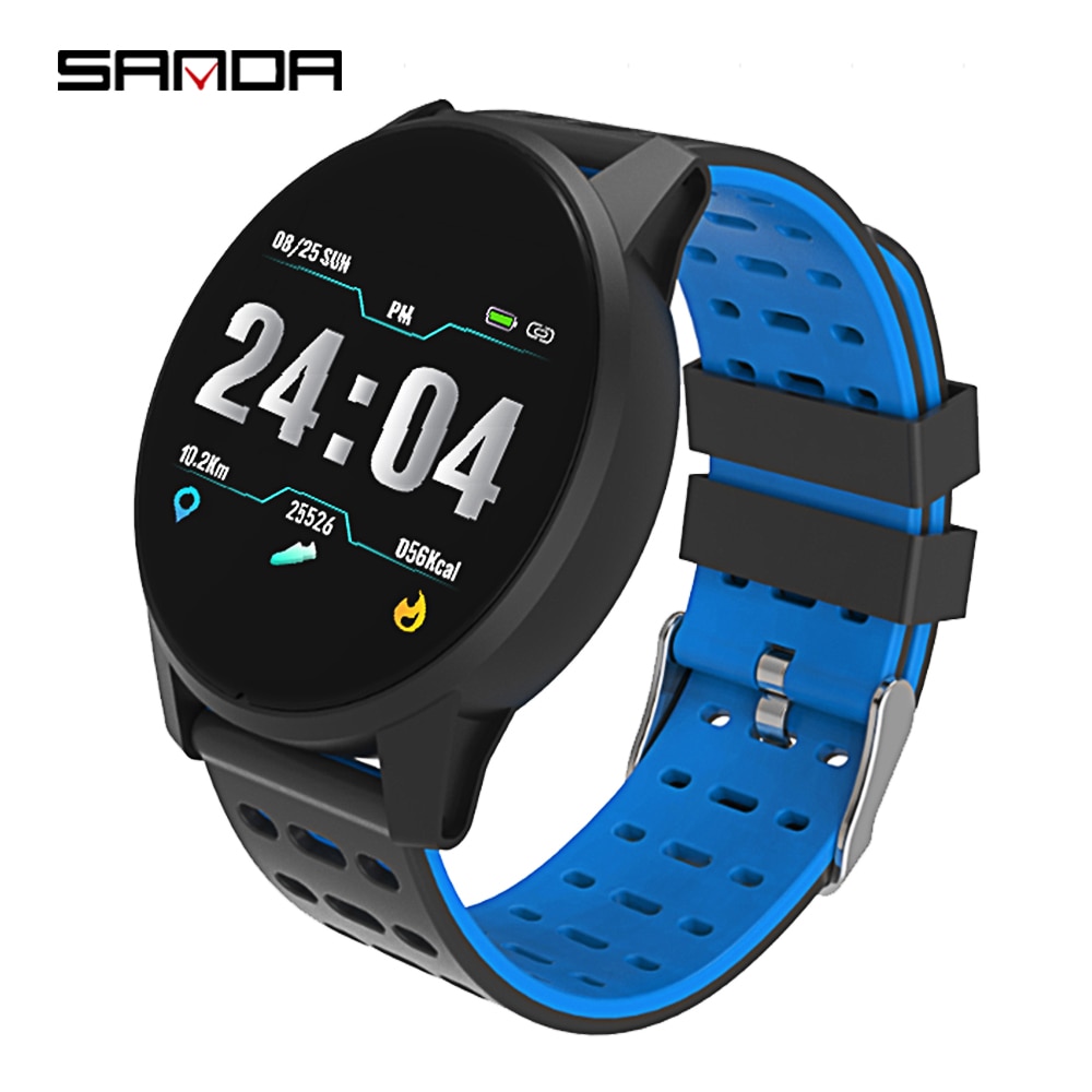 SANDA Mens smart watch vrouwen hartslag monitoring gezondheid sport digitale horloge wekker Bluetooth armband relogio masculino