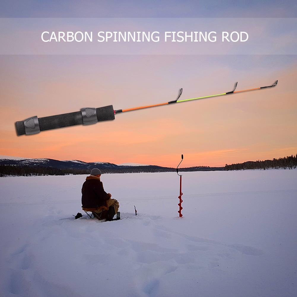 Carbon Spinning Fishing Rod Hand Fishing Bait Ice Rod Casting Rod Soft Handle Rod For outdoor winter Fishing Tackle