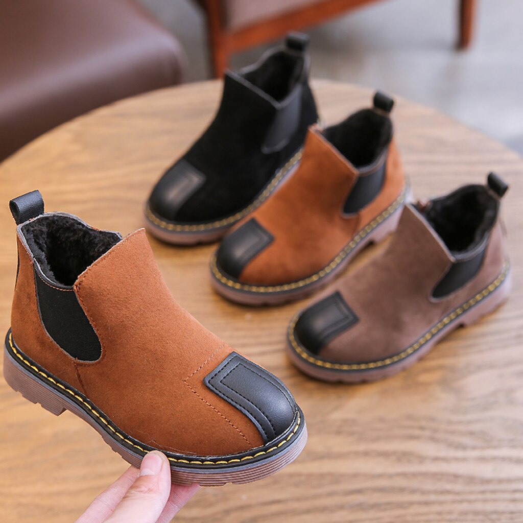 Children Casual Kids Boots Candy Leather Booties Retro Girls Boys Boots Autumn Winter Zip Leather Bootie Ankle Casual Shoes