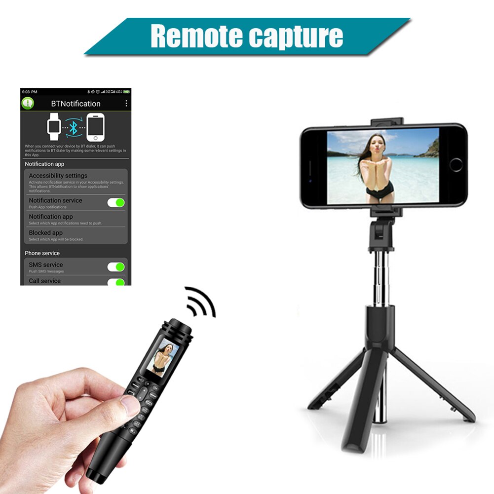 Mini Bluetooth Dialer Pen Tiny Screen Support SIM TF Card Mobile Phone