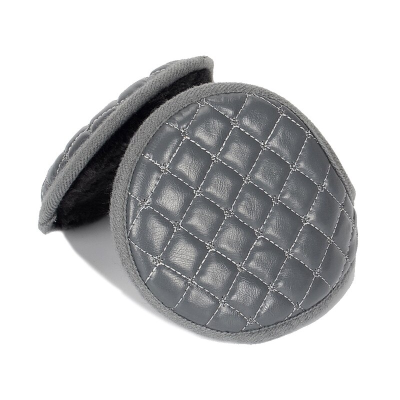CLIMATE Men Blank Earmuffs Men PU Winter Ear Warmer Cover Muff Cool Army Warm Ear Muff PU Blank Ear Muffs for Men Women: Gray