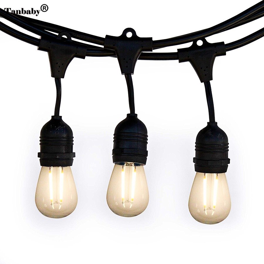 5M 10M 15M 2W LED Waterproof E26/E27 String Lights Indoor/Outdoor Street Garden Patio Backyard String Lights EU/US