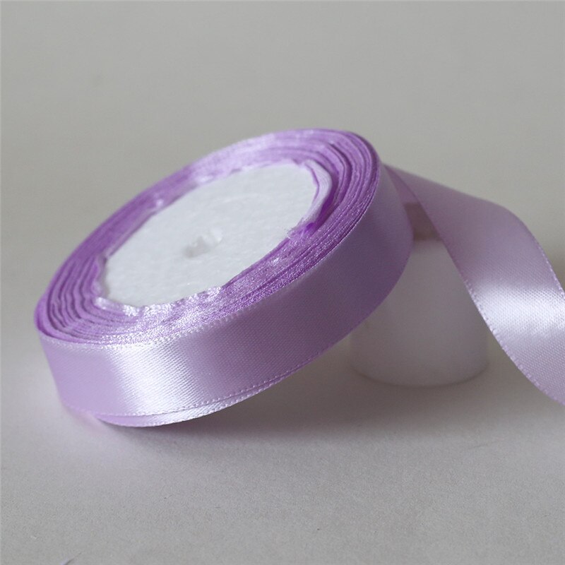 25 Yards/6 Mm-50 Mm Lila Zijde Satijn Lint Diy Materiaal Voor Prom Decoratie Bruiloft Box verpakking Accessoires D7