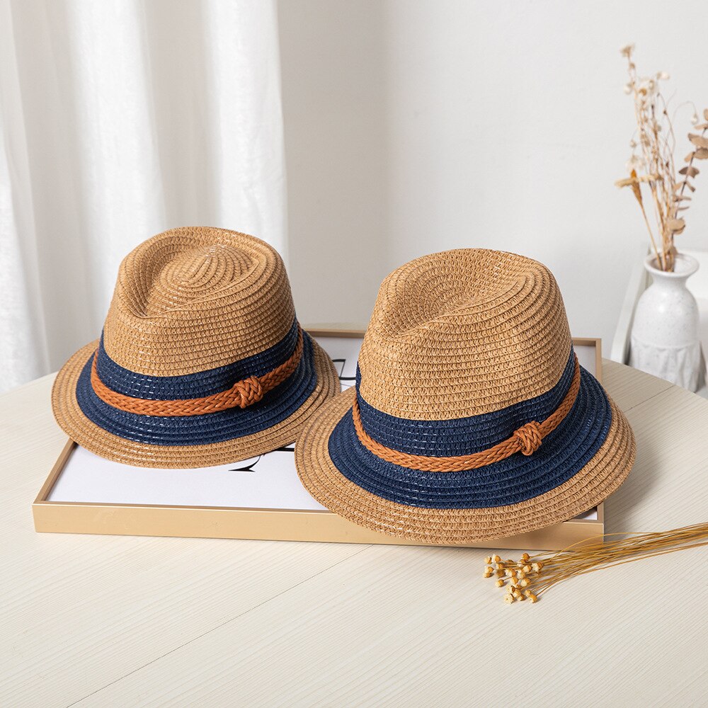 freundlicher stroh Hütte sommer junge Strand Hütte eltern-Art-Hütte murmeln und Art jungen und mädchen Baby reise britischen Jazz Hütte stroh Ha: Weiß