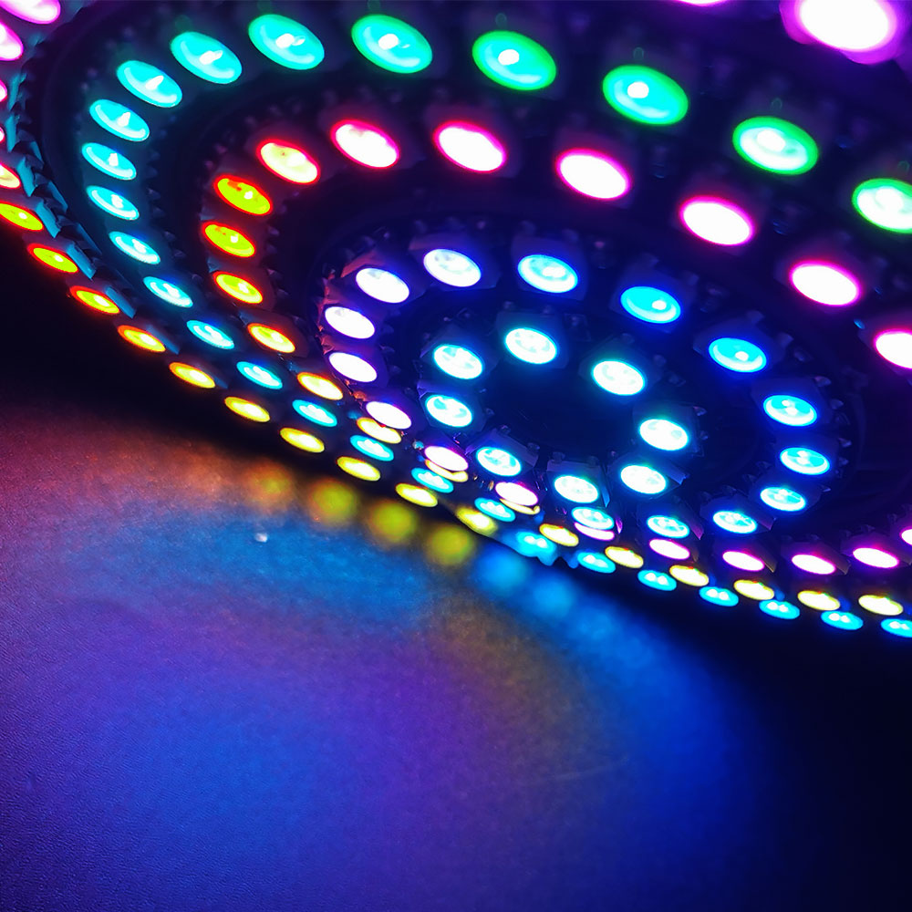 Dc 5V Led Ring Ronde Module 8/16/24/35/45 Pixel Individueel Adresseerbare Ws2812 Rgbic Cirkel Strip Licht Diy Smd5050 Full Color