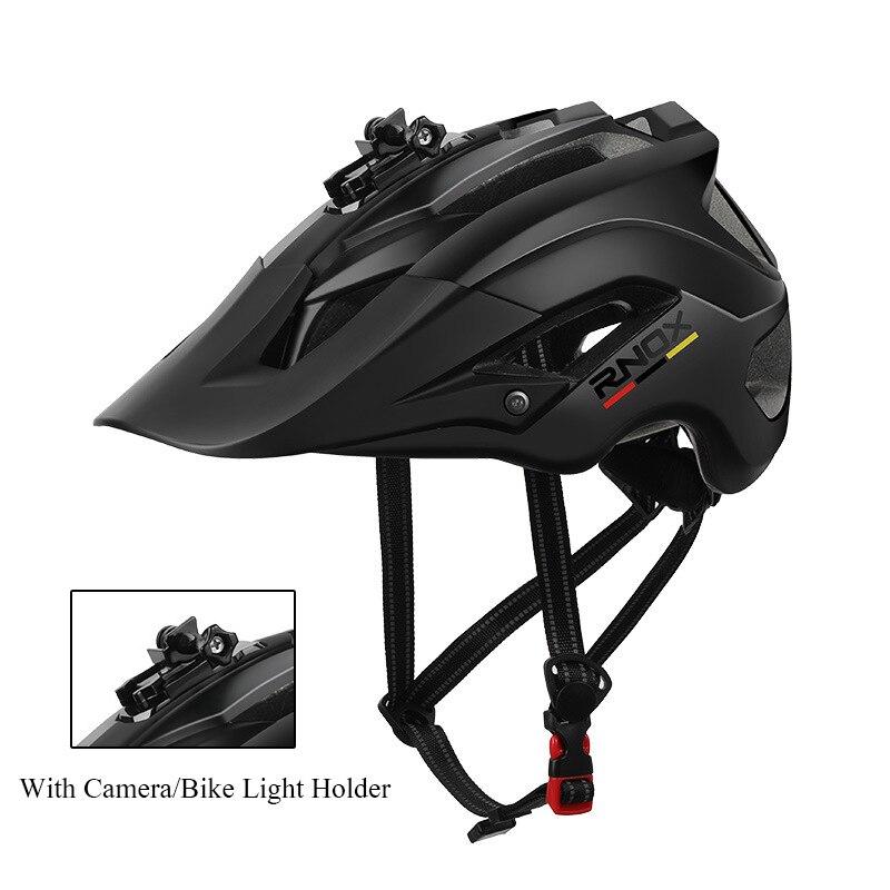 Rnox Mtb Downhill Helm Met Camera/Licht Houder Fietshelm Trail Xc Fiets Helm Outdoor Riding Racefiets Helm voor Man