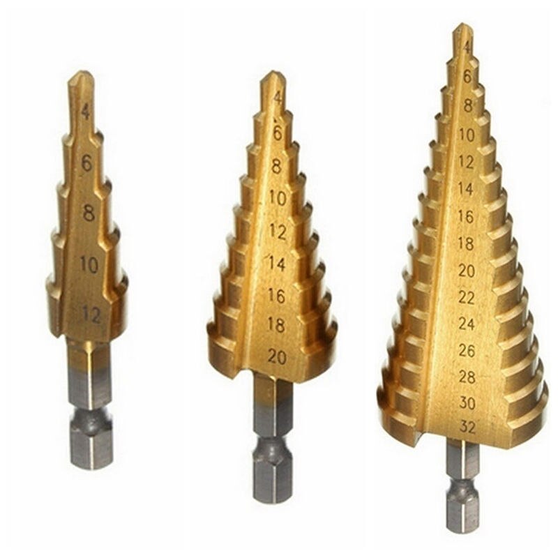 4-12/20mm 1PCS 2 Sizes Large HSS Steel Step Cone Drill Countersink Titanium Bit Set Hole