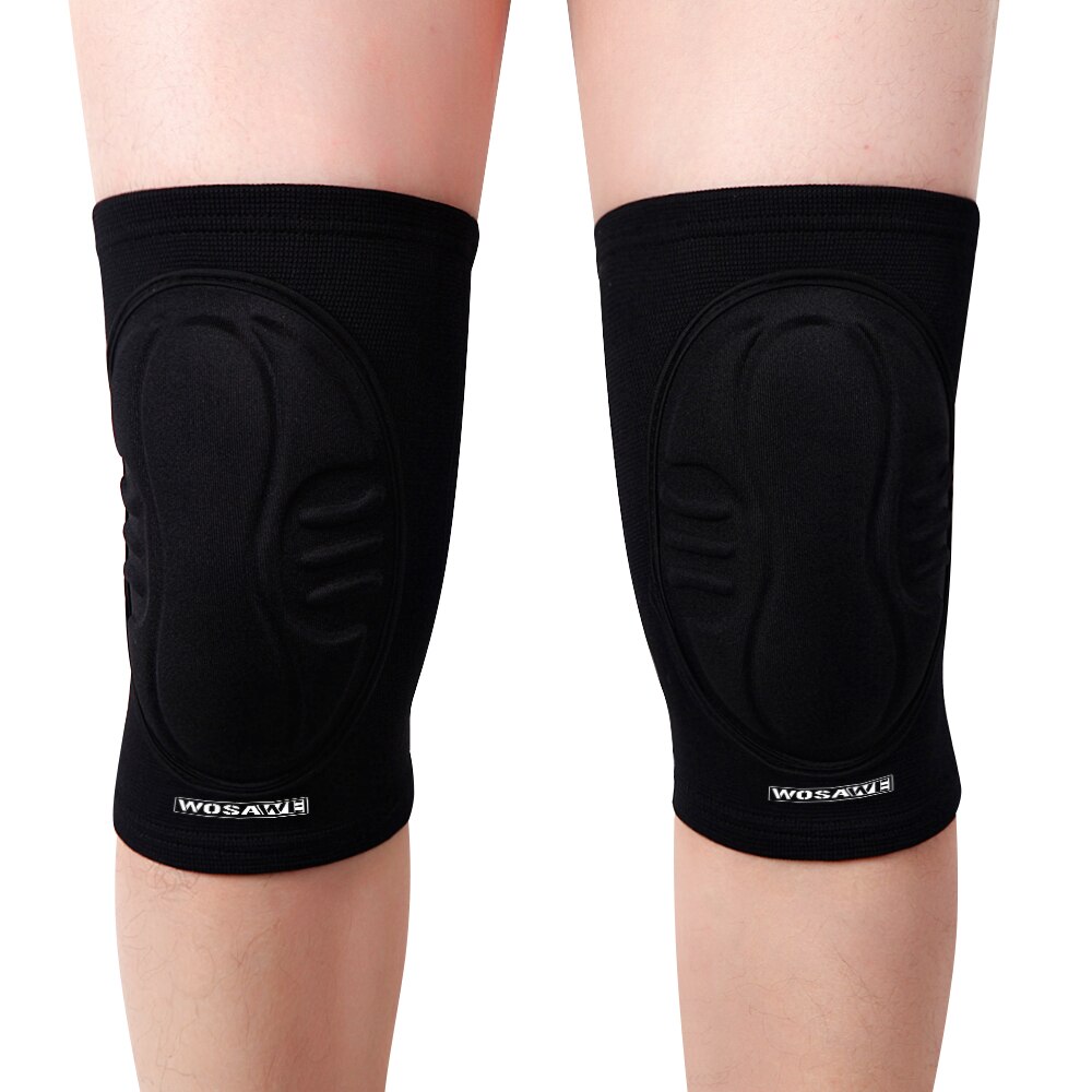 Wosawe motocross skitten sykkel knebeskytter vakt tykkere eva knebeskyttere pustende sport mtb fotball fotball basketball Fitness: 1 par  bc304