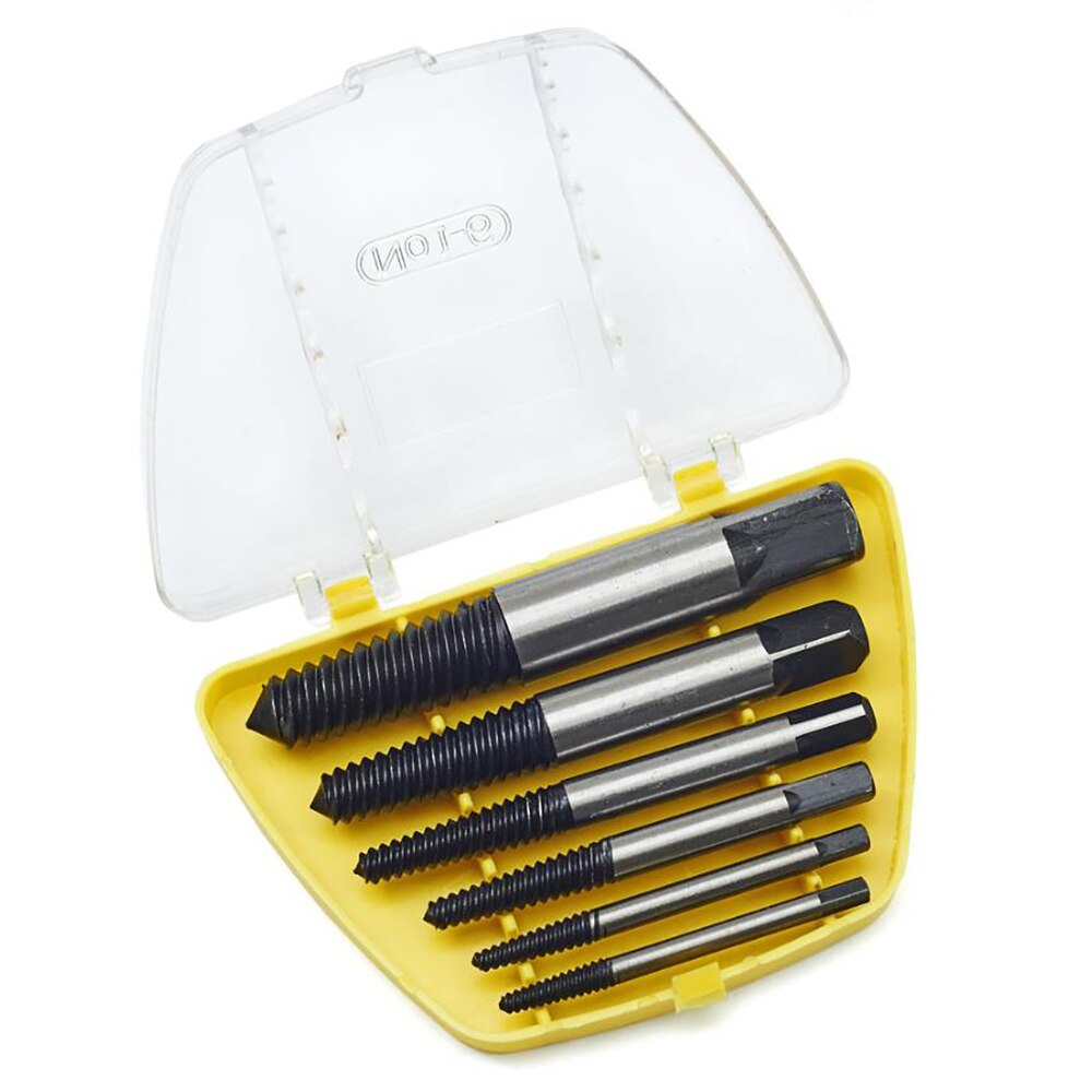 Box 6pcs Broken Screwdriver Extractor Set Fine Tooth Screw Remover Faucet Triangle Valve Breaking Wire Remover Special Tool