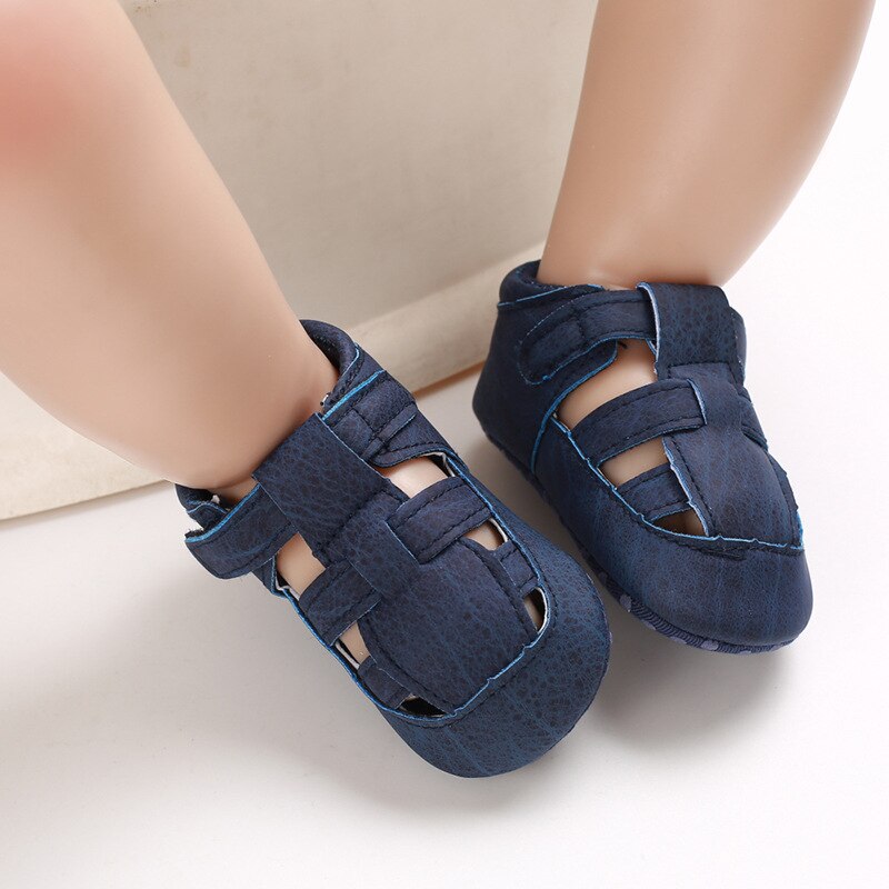 Sommer baby takrenne sandaler lerret baby sko stjerne myk såle krybbe joggesko sandaler sko baby sko 0-18m