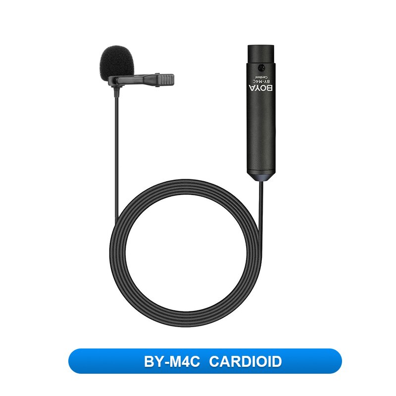 BOYA BY-M4C et M4OD Alimentation fantôme Clipsable Cardioïde XLR Micro Cravate Avec Fiche Cannon pour Caméra Caméscope ZOOM H4n H5 H6 TASCAM: BY-M4C