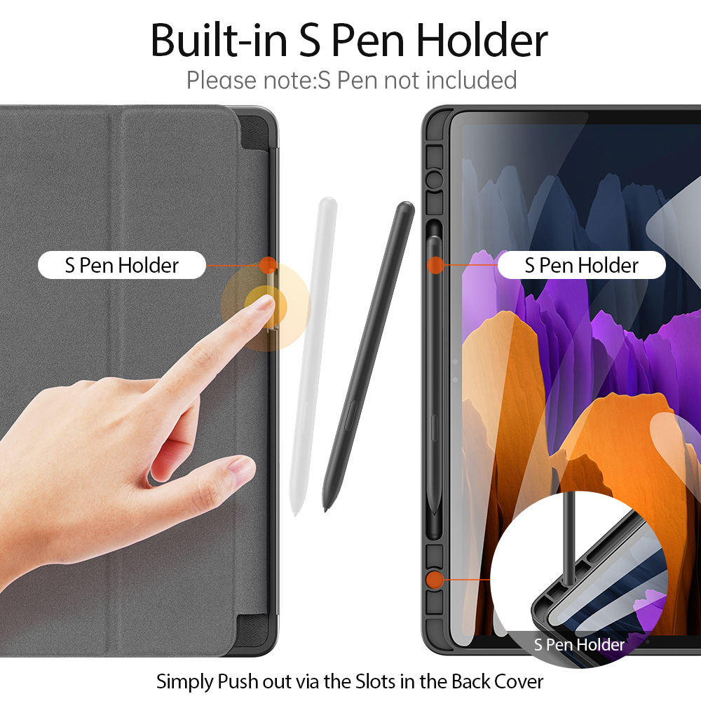 Etui na Tablet do Samsung Galaxy Tab S8 Ultra, z uchwytem na ołówek magnetyczny stojak pokrywa dla Galaxy Tab S7/S8 Plus S7 FE S7/S8 przypadku