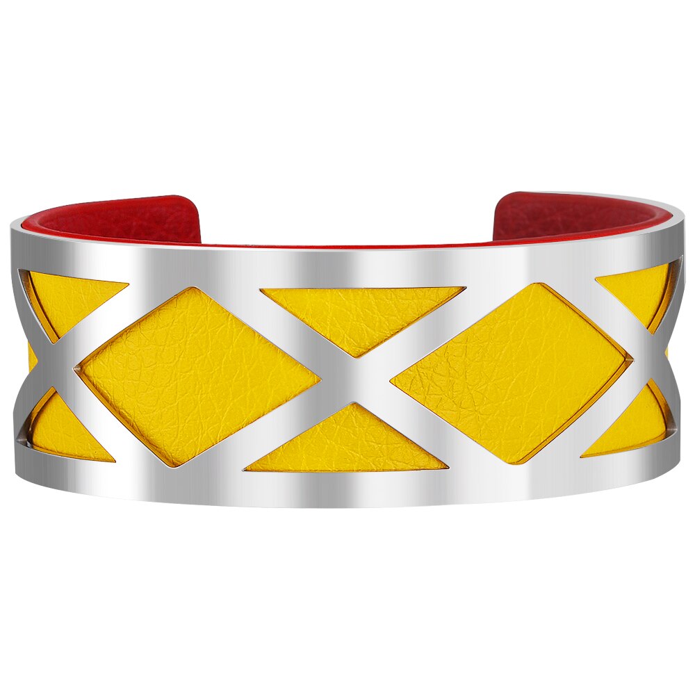 Brazalete de botón magnético intercambiable para mujer, pulsera de cuero de PU, pulseras de joyería india de Georgettes, brazaletes de amor para mujer: 2.5CM-G