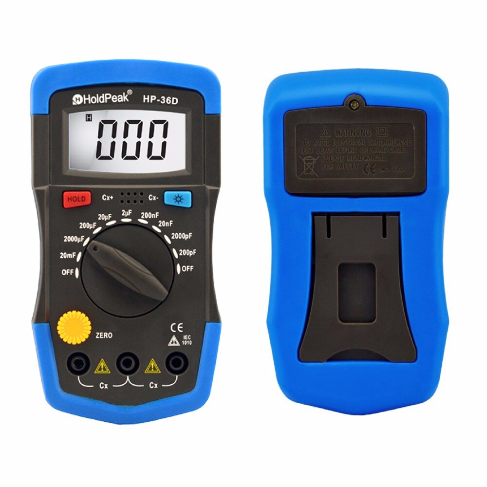 HoldPeak HP-36D Capcitance Meter Handheld Capacimetro Manual 1999 Counts Capacitor Electronic LCD Capacitance Multimeter Tester
