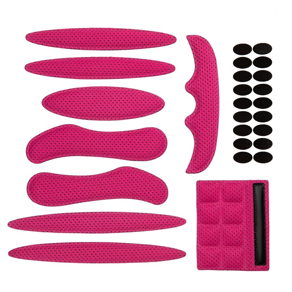 Helmet Padding Kit 27Pcs Bicycle Replacement Universal Foam Pads Set Liner Mats for Bike Motorcycle Cycling Helmet: Pink