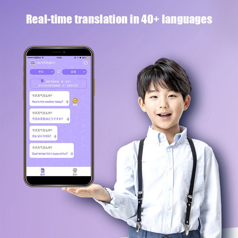 Portable Smart Instant Voice Translator P2 Multi-Language Speech Interactive Translator Bluetooth Real Time