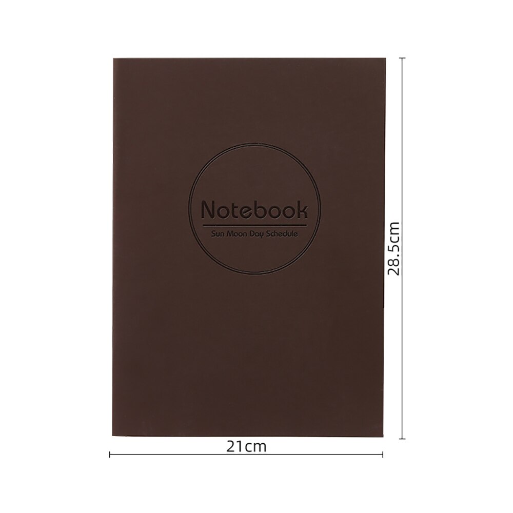 Soft Leather Calendar Meeting Notepad Memo Jotter Classical Notepad Notebook Stationery Student Class Notebook