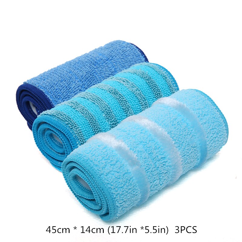 2 stk 45*14cm gulv rengjøring erstatning mopp klut dobbel mikrofiber mopp pute husholdning pasta klut mopp pute gjenbrukbar sprøyting flat