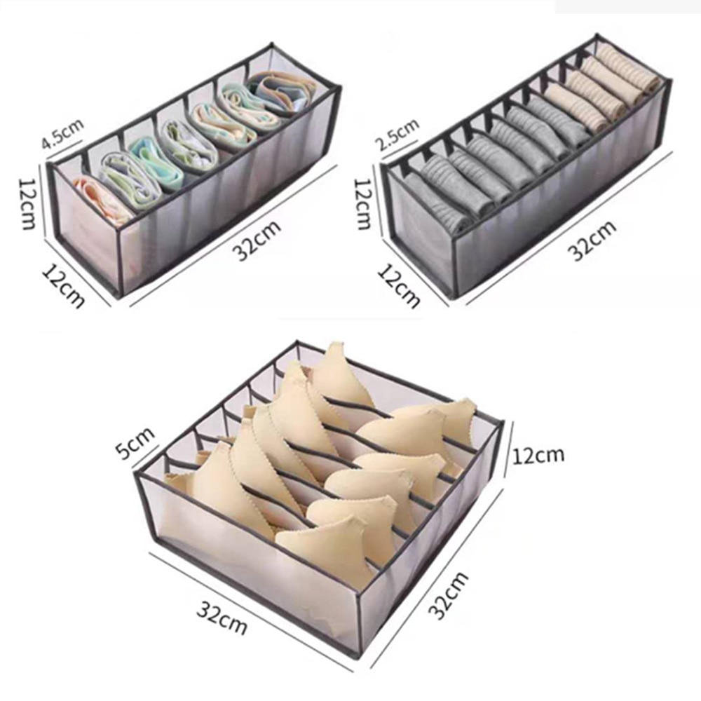 Schlafsaal Wandschrank organizer für socken hause getrennt unterwäsche lagerung Kasten 7 Gitter bh veranstalter faltbare schublade veranstalter
