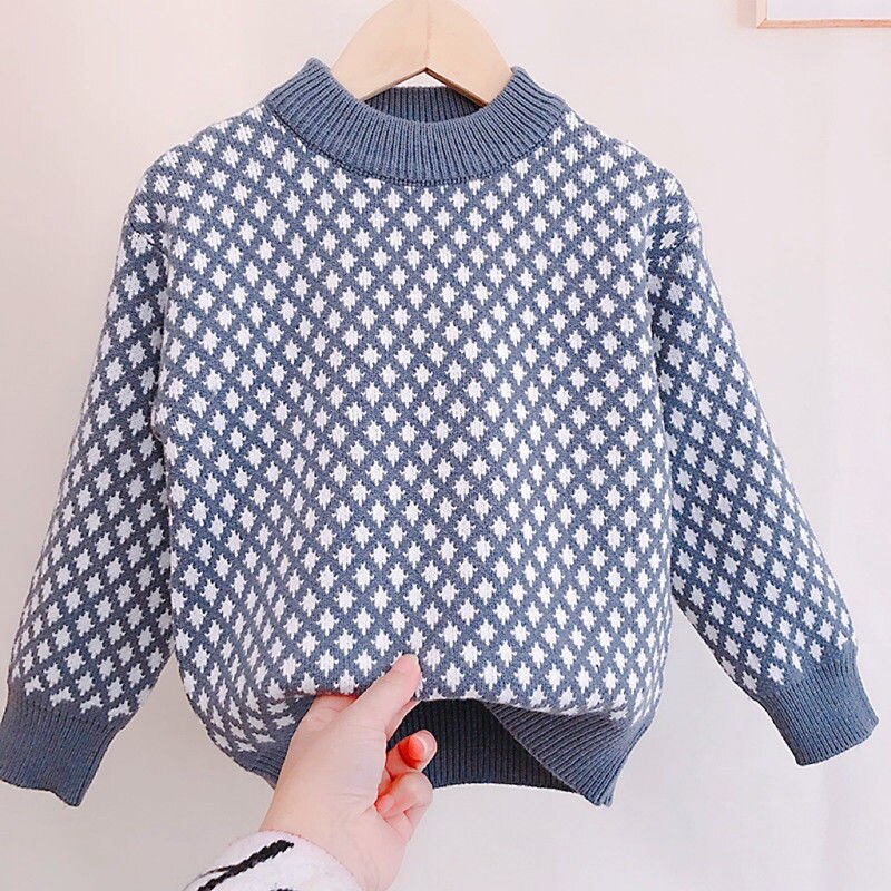 Suéter fino para niños y niñas, ropa de primavera, nueva de punto, camisas para niños, disfraz infantil cálido de