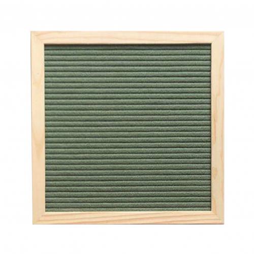 Handmade Square Frame Felt 460 Letter Set Message Board with Bracket Home Decor: Avocado Green