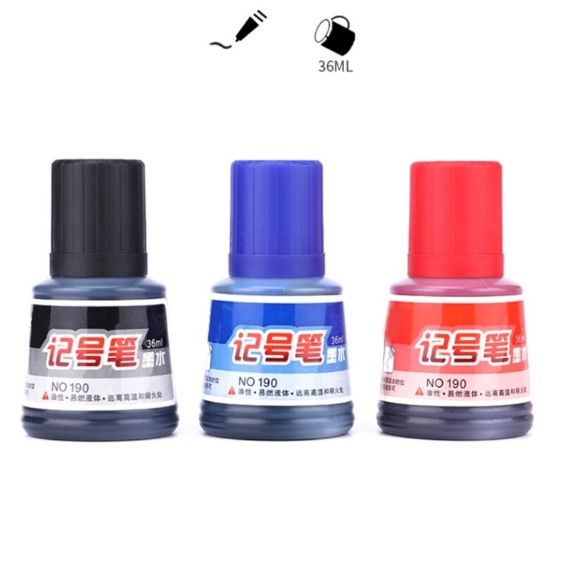 1 Fles 36Ml Refill Inkt Voor Bijvullen Inkt Whiteboard Marker Pen Zwart Rood Blauw School Kantoorbenodigdheden Wholesalse
