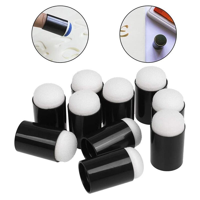 80Stck Finger Schwamm beschmieren Malerei Tinte Pad Stanzen Pinsel Handwerk fallen Kunst Werkzeuge mit Kasten Büro Schule Zeichnung DIY handwerk