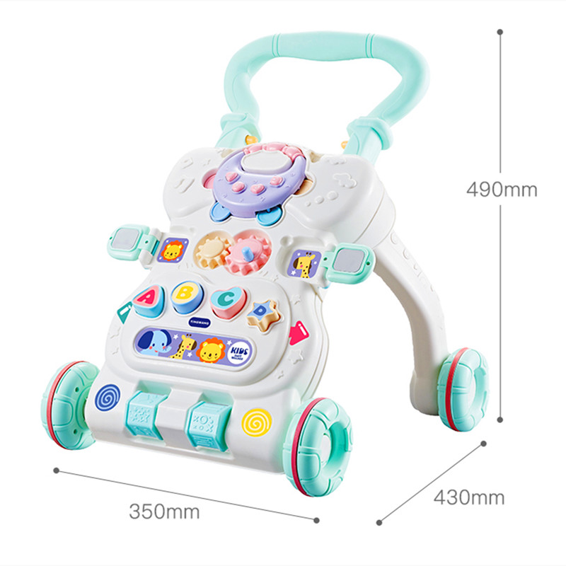 Baby rollator vogn anti-rollover walk walking rollator baby legetøj 6-7-18 måneder