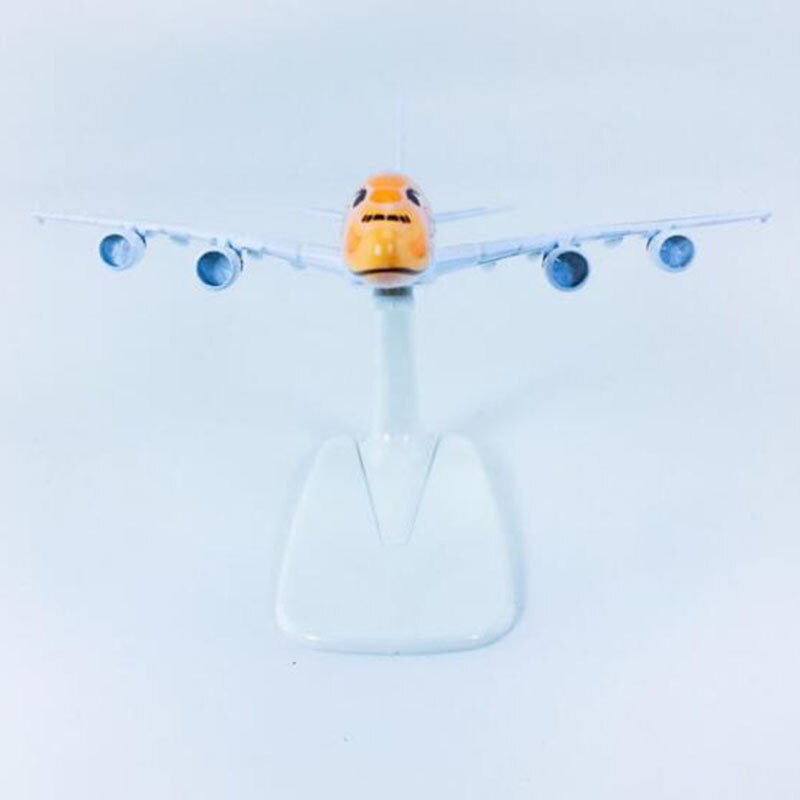 14CM 1/500 Scale A380 380 Japan ANA Airlines Orange Turtle KaLa Plane Model Alloy Aircraft collectible display Airplanes show