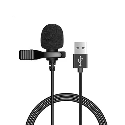 Przenośny mikrofon Mini Lavalier pojemnościowy mikrofon przypinany do klapy przewodowy mikrofon USB 3,5 mm do telefonów komórkowych laptopy PC lustrzanka cyfrowa: Różowy
