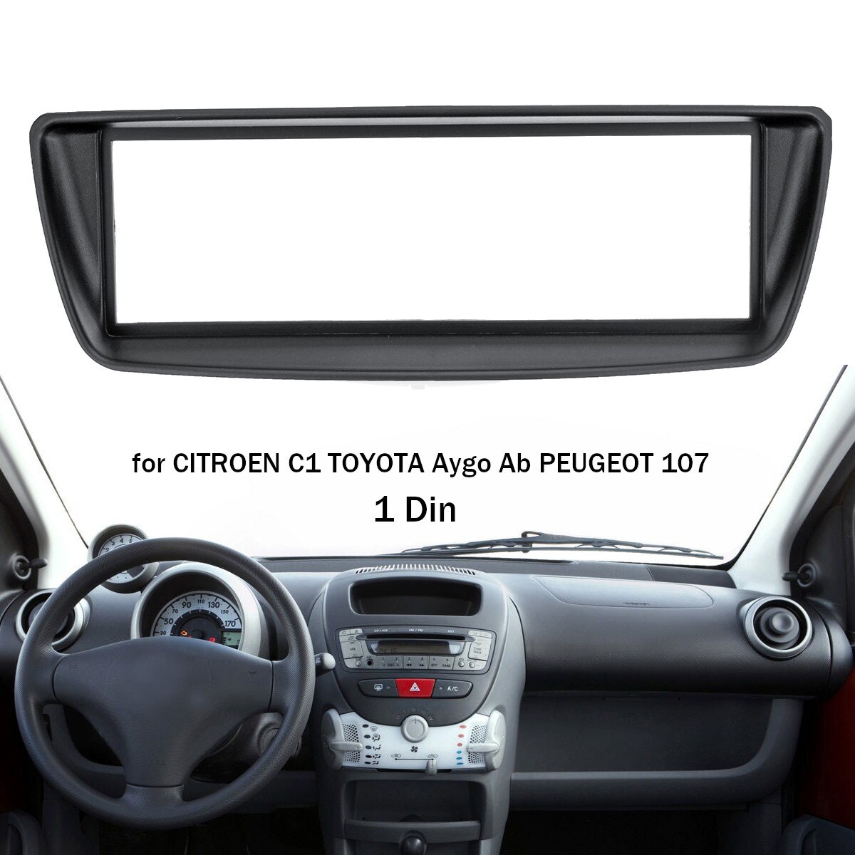 Auto Stereo Radio Dashboard Plaat Frame Cd Panel Dashboard Audio Frame Voor Toyota Aygo Voor Citroen C1 Voor Peugeot 107: 2