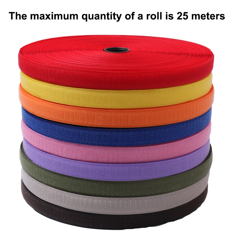 5 meter/par 20mm farverige kroge uden selvklæbende fastgørelse tape krog og løkke nylon magisk tape kabelbindere gør-det-selv-tilbehør