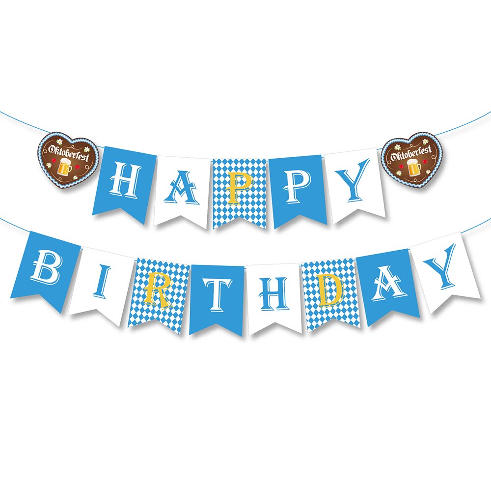 Germany Oktoberfest Carnival Festival Theme HAPPY BIRTHDAY Party Phototaking Photobooth Props Happy Beer Wine Party Decorations: BA285