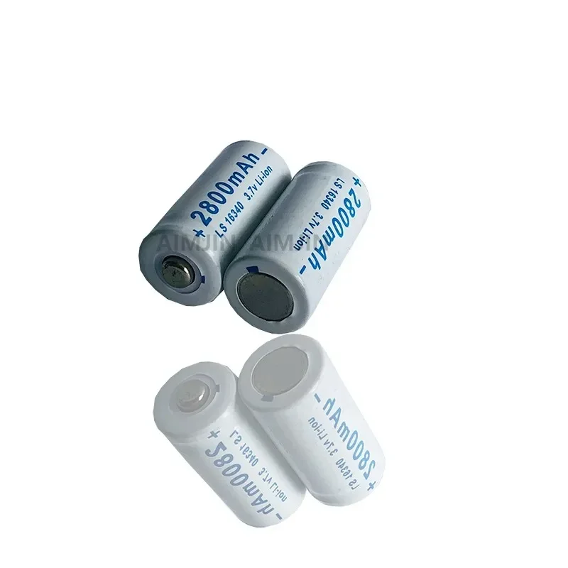 16340 genopladelige batterier,  cr123a batterier, 2800 mah , 3.7v li-ion med lcd dobbeltoplader, batteri, led-lommelygte, rejsevæglampe