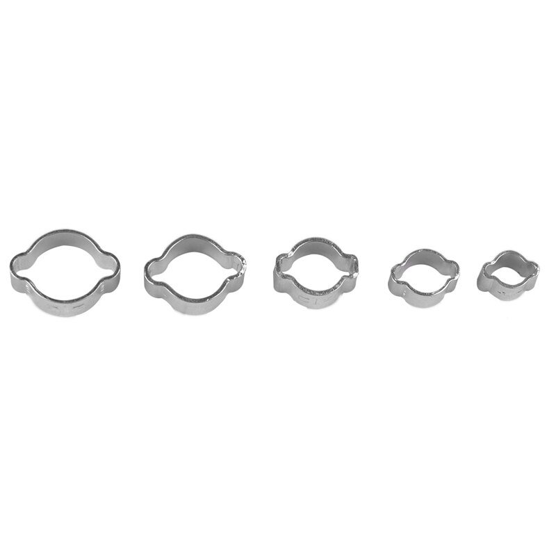 10 Colliers De Serrage à Double Oreille En Acier Galvanisé | 7-9 Mm | Pour Tuyaux Carburant, Eau, Air - Connexion Sécurisée Anti-fuite