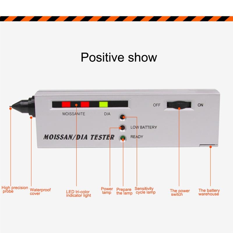 Moissan – testeur de diamants, indicateur LED, détecteur de Moissanite, stylo de sélection de pierres précieuses, outil de test de ramassage de bijoux