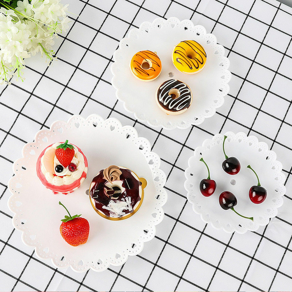 3 Tier Plastic Cake Stand Birthday Party Decor Afternoon Tea Wedding Plates Party Tableware Dessert Vegetable Storage Rack