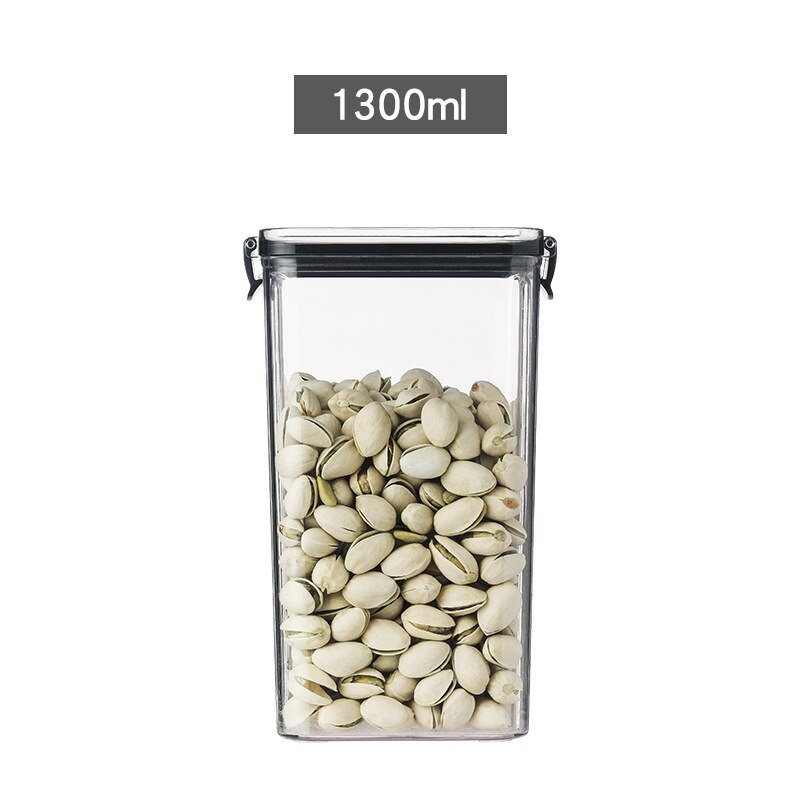 Food Candy Container Kitchen Sealed Box for Cereals Multigrain Dry Food Milk Powder Sugar Organizer Jar: 1300ML