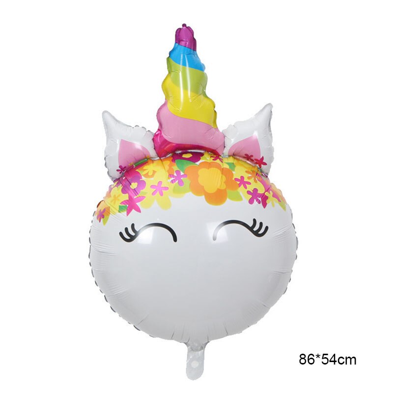 Ballon licorne gonflable 32 pouces, mignon, en aluminium, pour fête d'anniversaire, de mariage, jouet pour enfant: Colorful