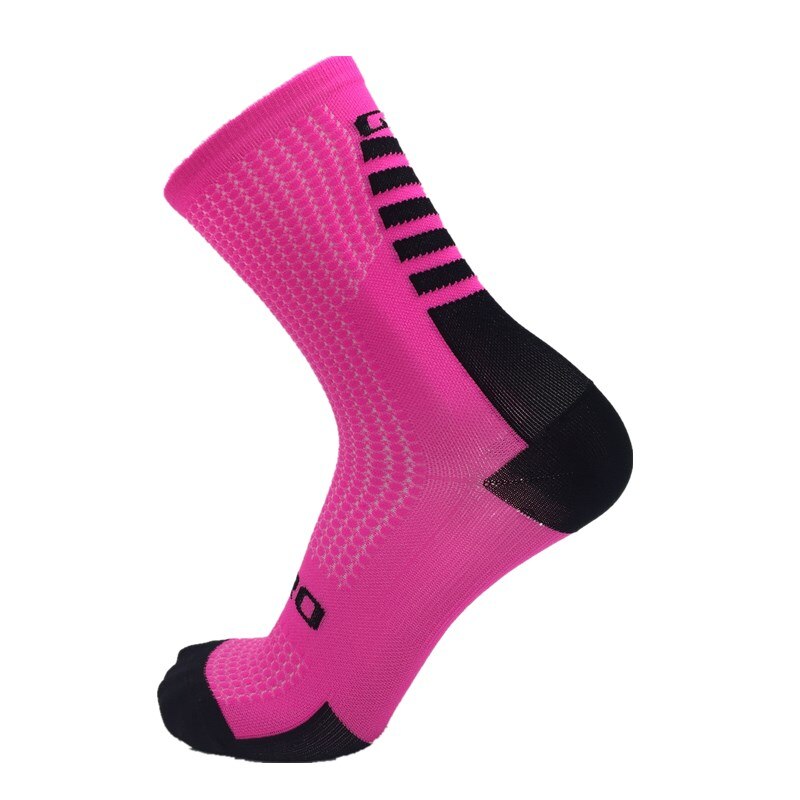 Calcetines de compresión para hombre, medias de para deportes al aire libre, baloncesto, ciclismo, novedad: Rosa