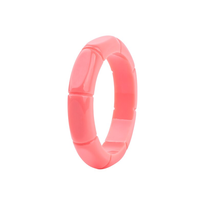 GuanLong-brazalete geométrico de resina acrílica para mujer y niña, pulsera con patrón de bambú Irregular, de , joyería