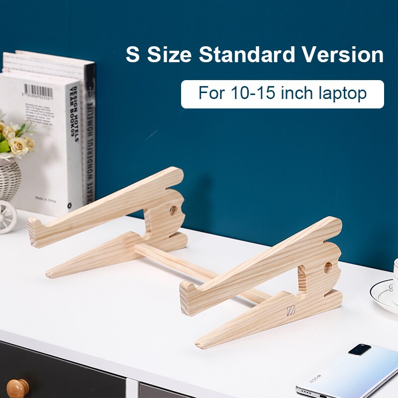 Holz Laptop Stand Kühlung Halterung Für Macbook IPad Tablette Unterstützung Notizbuch Stand Abnehmbare Holz Montieren Vertikale Laptop Halfter: S Standard Ausführung
