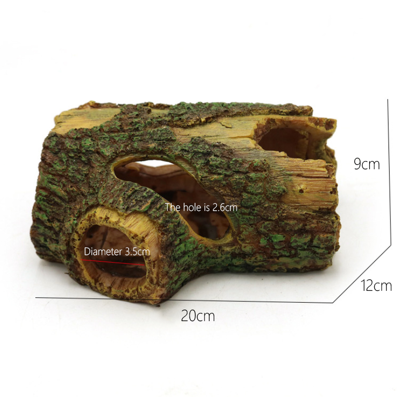 Hars Reptiel Verbergen Grot Terrarium Decoratie Hagedissen Slang Schildpad Onderdak Verbergen Rest Grot Reptielen Doos Aquarium Landschap Decor: Licht Geel