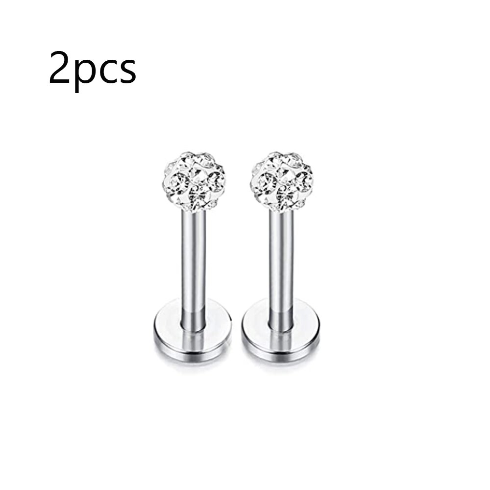 16G Lip Rings Stainless Steel Tragus Monroe Stud Piercing Rings Helix Horseshoe Earrings Hoop Labret Body Jewelry for Women Men: Style 12