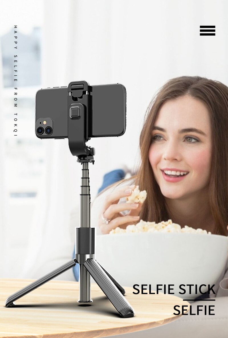 L03 Wireless Bluetooth Selfie Stick For IPhone IOS Android Foldable Handheld Monopod Extendable Mini Aluminum Alloy Tripod