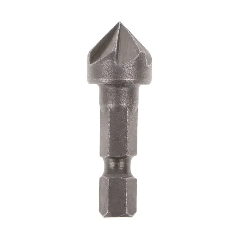 1Pc 90 Graden Verzinkboor Afschuining Bit 1/4 "Zeskant Schacht Timmerwerk Houtbewerking Hoek Punt Schuine Snijsnijder Verwijderen Bur